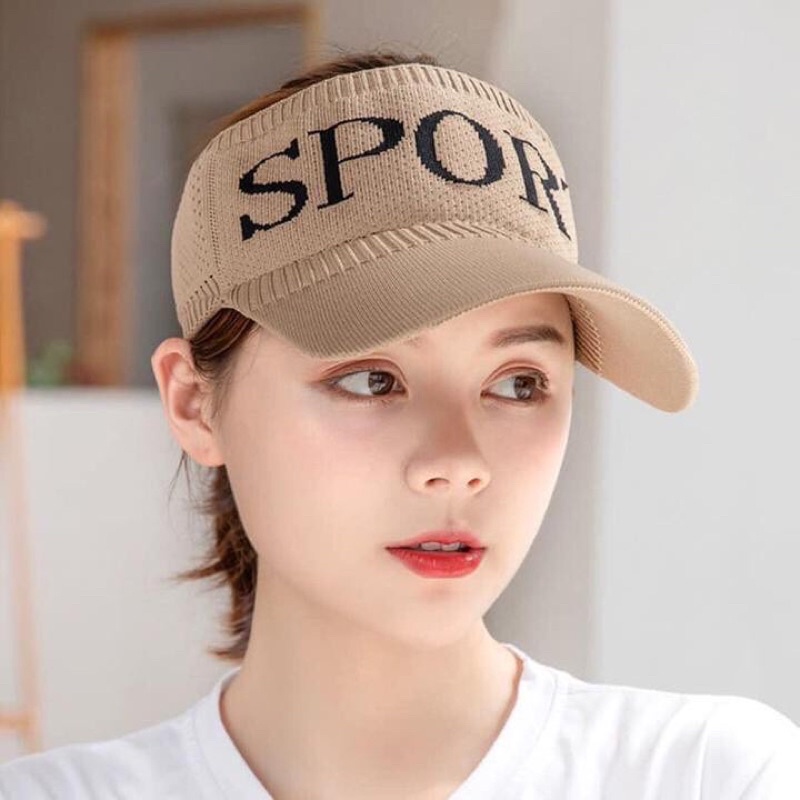 Mũ Lưỡi Trai Nửa Đầu Nón Chống Nắng Thể Thao Cho Nữ Sport
