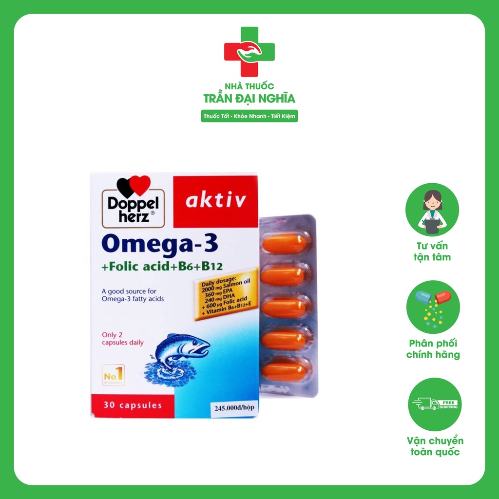 Omega-3 + Folic acid + B6 + B12 Doppelherz