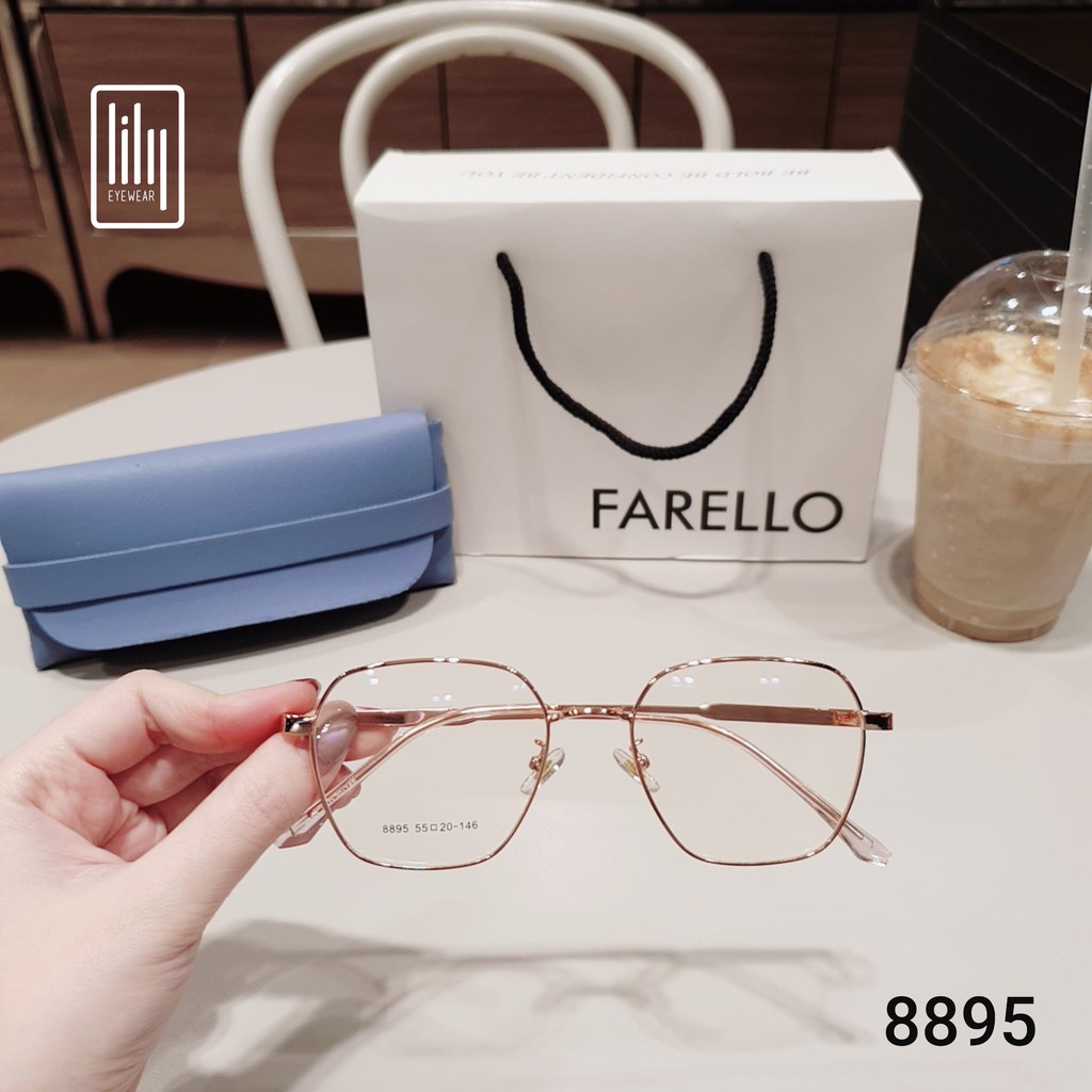 Gọng kính cận mắt kim loại viền mảnh thời trang nữ lilyeyewear 8895 | BigBuy360 - bigbuy360.vn