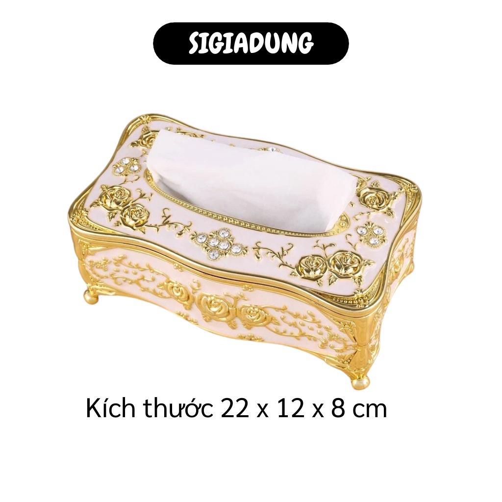 [SGD] Hộp Đựng Khăn Giấy - Hộp Đựng Giấy Ăn Phong Cách Châu Âu Trang Trí Nhà Cửa 8164