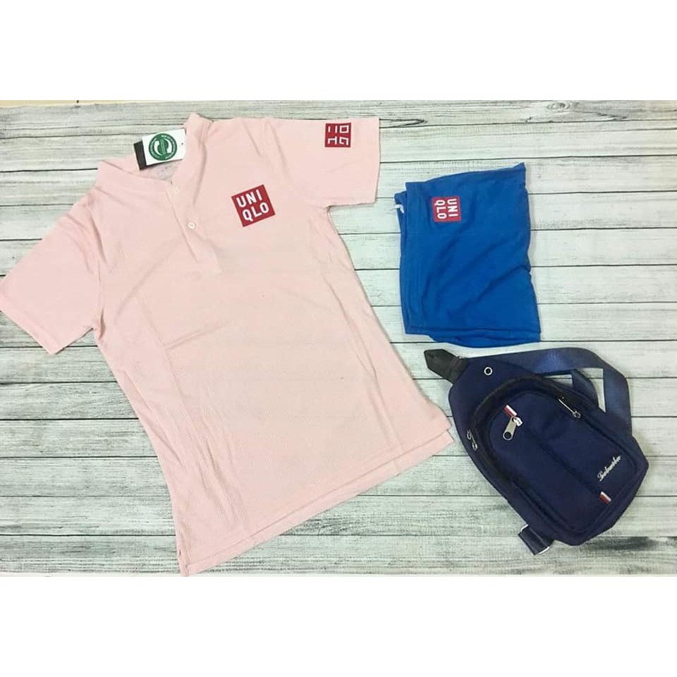 Bộ quần áo thể thao uniqlo màu hồng đẹp nhất 2021,bộ quần áo tennis logo cao su bao bong vĩnh viễn
