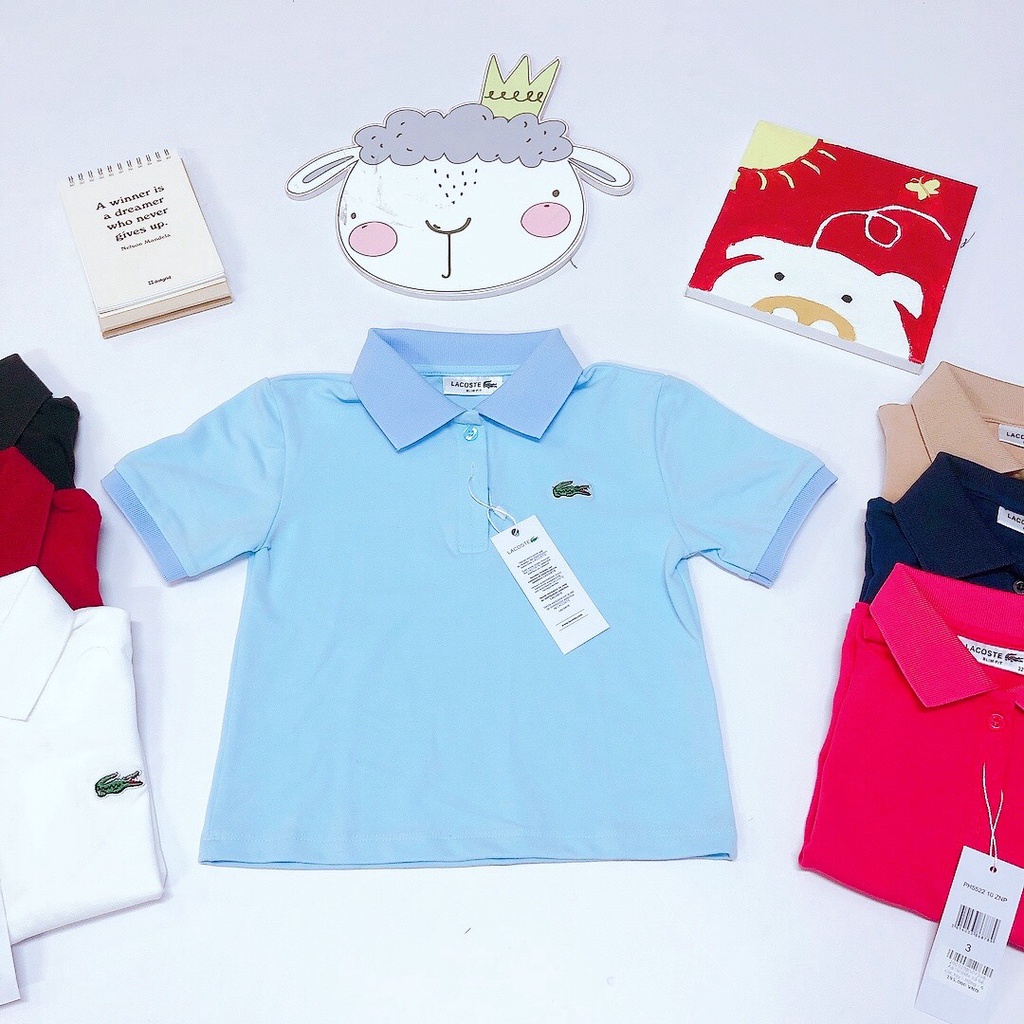 Áo lacoste cổ bẻ cộc tay cực đẹp cho bé trai bé gái