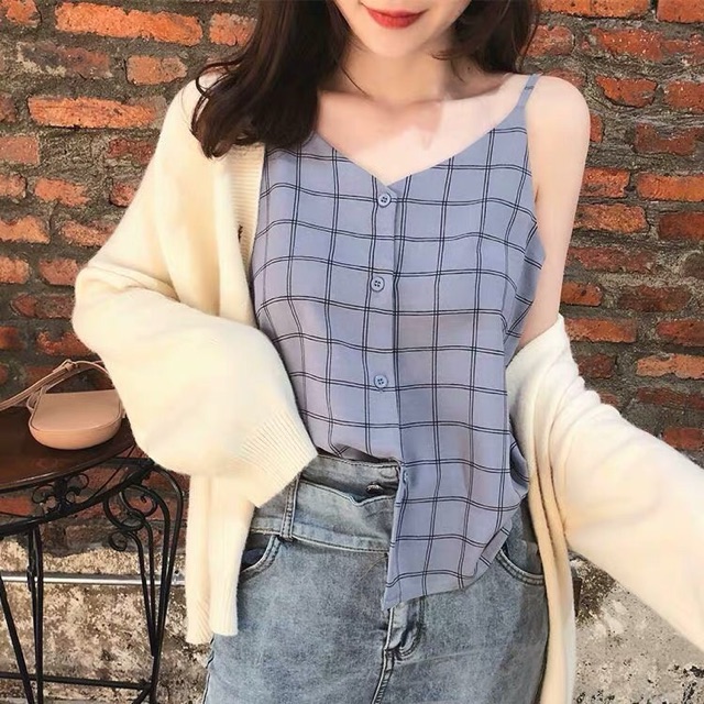 Áo 2 Dây Caro Nhiều Màu | BigBuy360 - bigbuy360.vn