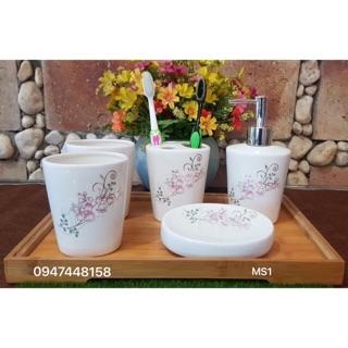Bộ đồ dùng nhà tắm bằng gốm sứ ( MS1-MS5)