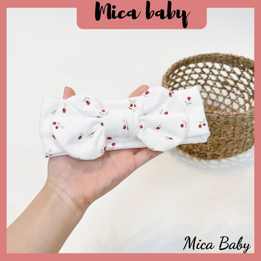 Băng đô mềm mại thoáng khí bản to dễ thương cho bé Mica baby BD04