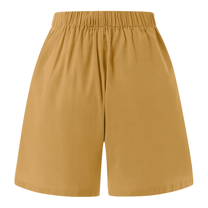 Quần short ZANZEA lưng thun ống rộng màu trơn thời trang dành cho nữ