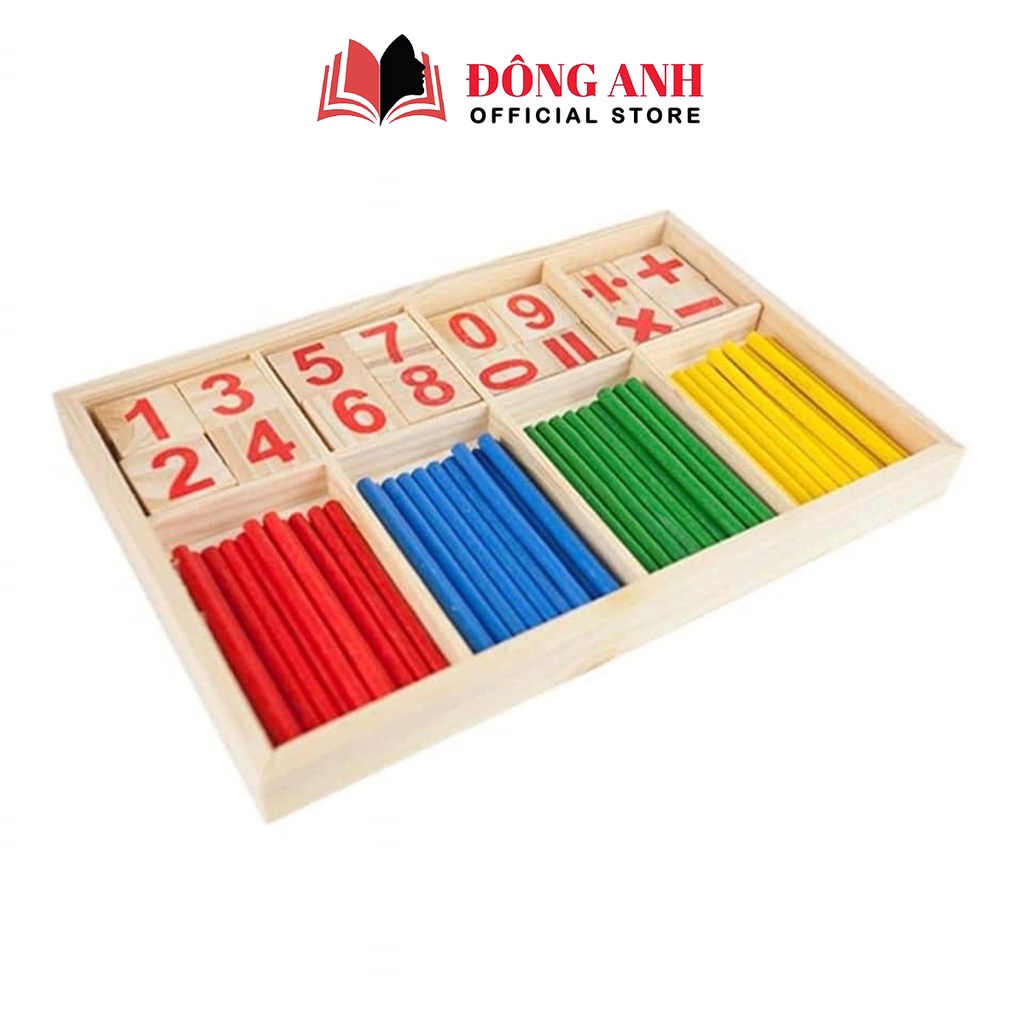 Bộ que tính gỗ Baostore cho bé học số, cách đếm và tính toán