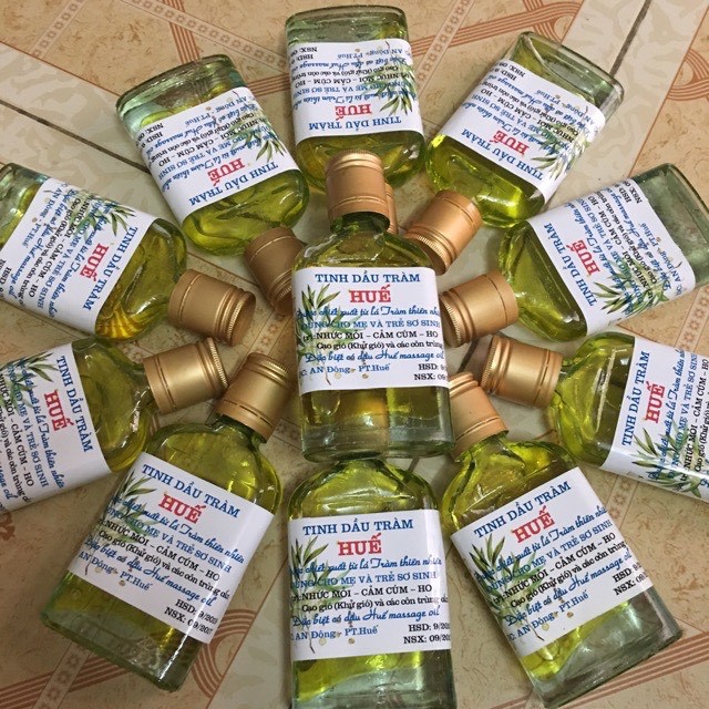 SỈ 10 CHAI - 100ML Tinh dầu tràm Huế nguyên chất 100% CHAI DẸT