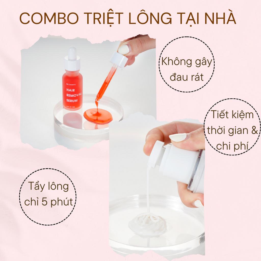 Kem tẩy lông ức chế BeCosmetic 100G Sạch Lông Vùng Kín Bikini Chân Tay Nách Bụng Ngực Triệt Lông Trong 5 Phút