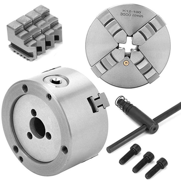 Mâm cặp 4 chấu K12-100 đường kính mâm cặp 100mm