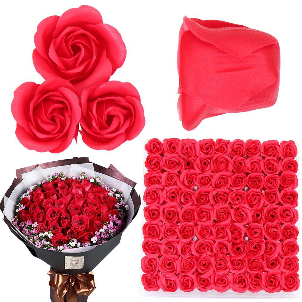 Hộp Quà 81 Xà Phòng Hoa Hồng Lãng Mạn Dùng Làm Quà Tặng Valentine / Giáng Sinh / Đám Cưới