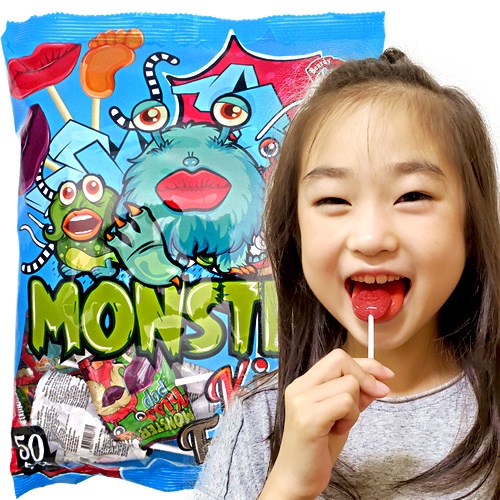 10 cái kẹo mút hình môi Kiss &amp; Feet Monster malaysia