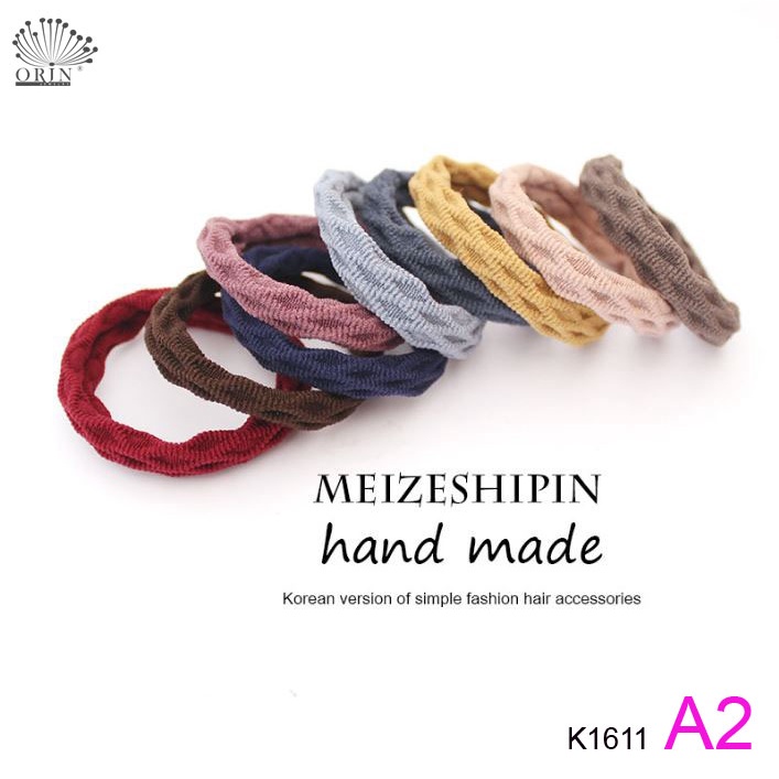 Set 10 dây cột tóc đơn giản, thời trang thanh lịch Orin K1611