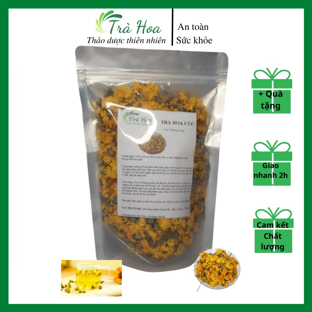 Trà hoa cúc, hoa cúc khô giảm mỡ bụng Trà Hoa Cô Ba