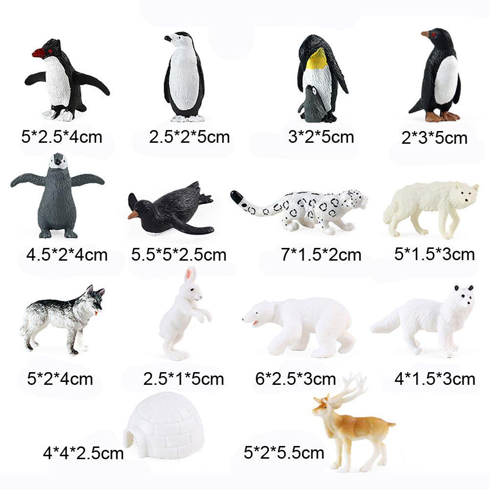Bộ 14 Mô Hình Động Vật Bắc Cực Dùng Để Giáo Dục Sớm Cho Bé