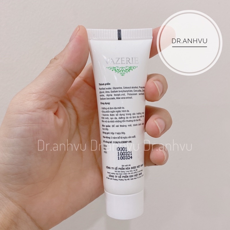 Kem dưỡng ẩm VAZERIE