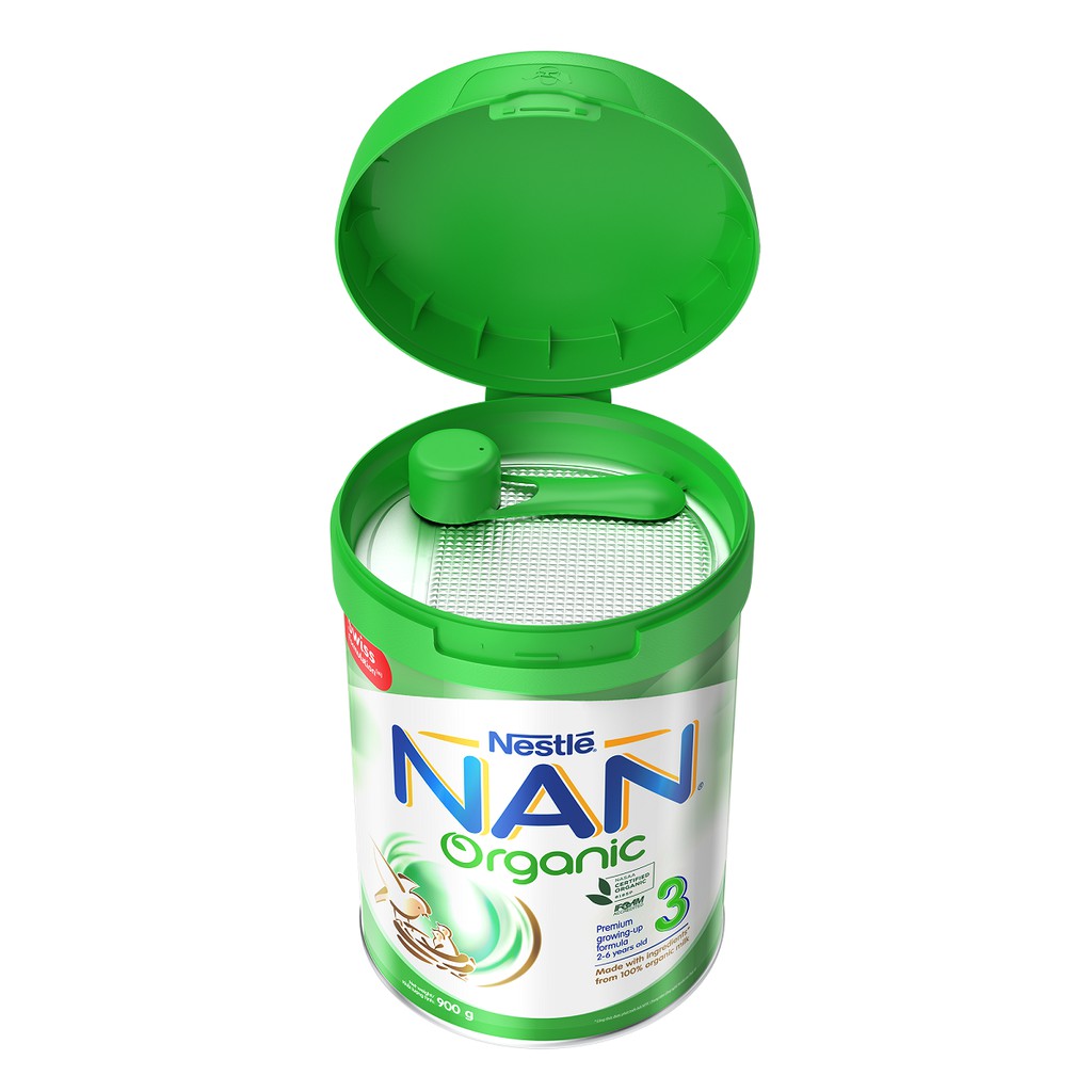 [Tặng 1 Gối Kỳ Lân] Sữa Bột Nestle NAN ORGANIC 3 – Hộp 900gram