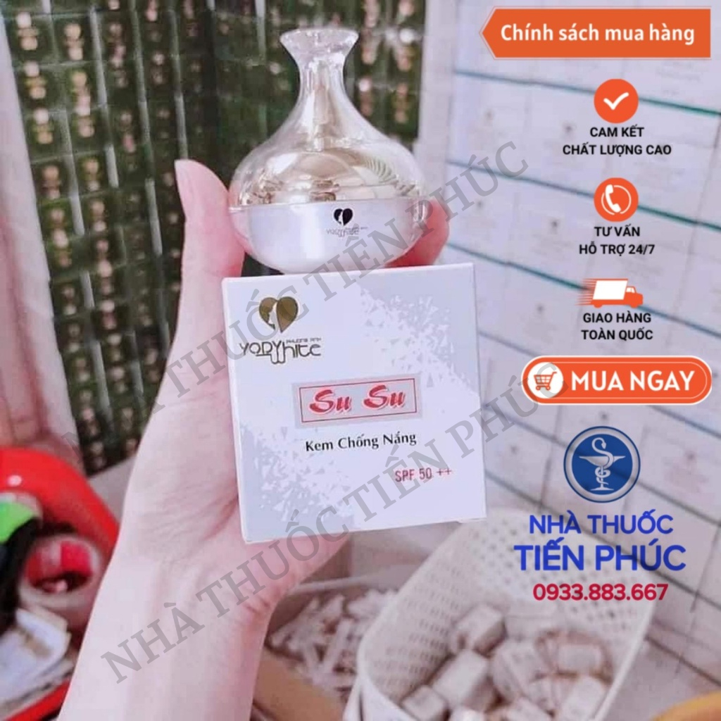 Kem chống nắng Su Su SPF 50++ dành cho da khô Yody White Phương Anh Hộp 10G