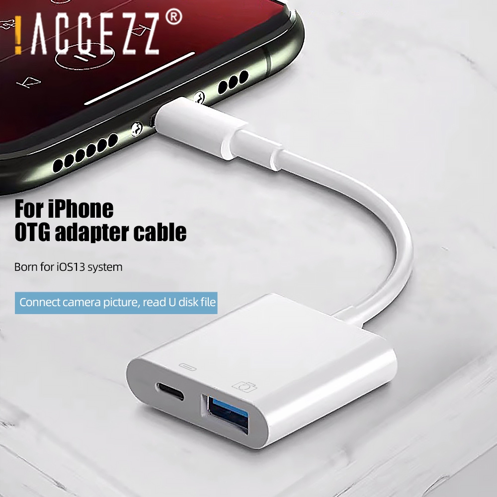 Đầu Nối OTG Cổng Sạc USB Cho iOS 13 14 15