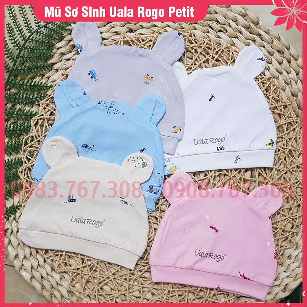 Mũ Sơ Sinh Uala&amp;Rogo Chất Petit, Mũ Đội Che Thóp Uala Cho Bé Mềm Mại - 8939001524074