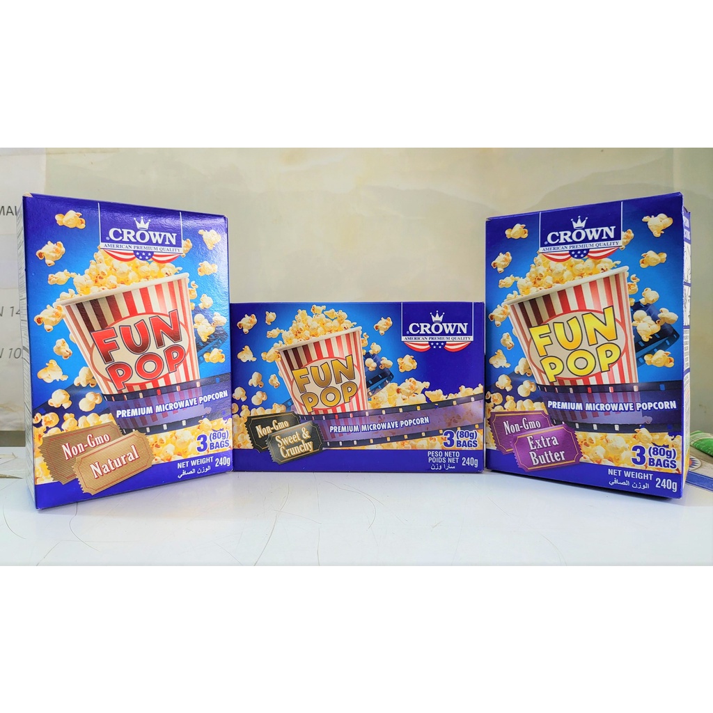 BẮP NỔ  VỊ NGỌT  CROWN Sweet Crunchy Premium Microwave Popcorn