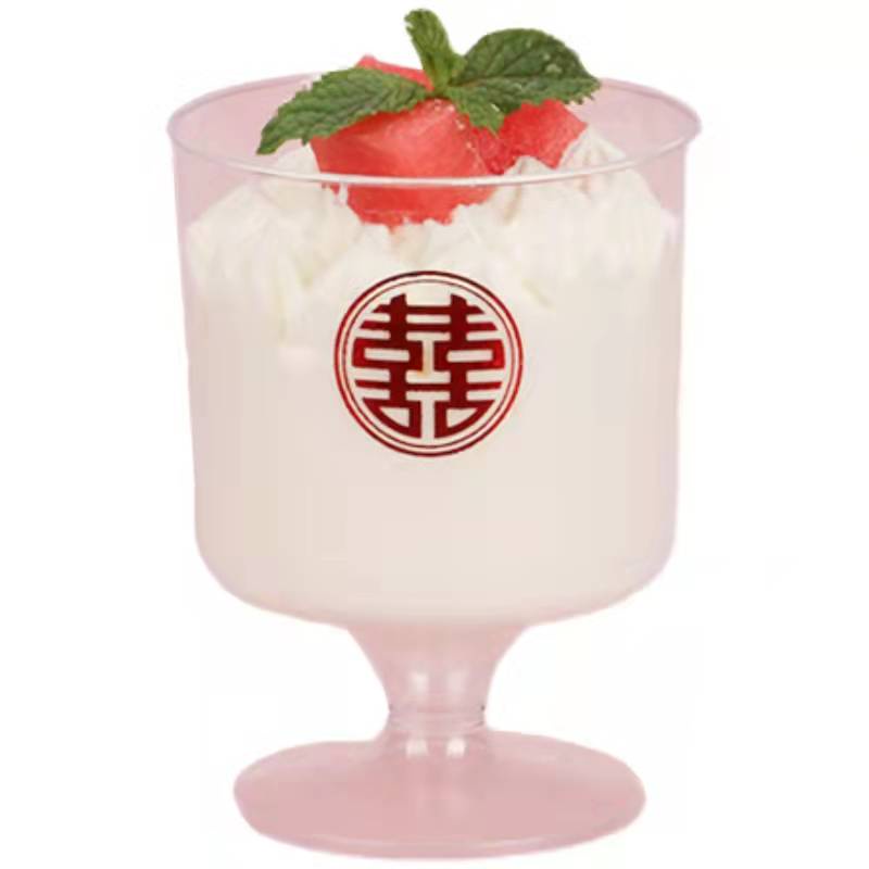 Set 10 Cốc Nhựa Đựng Bánh Tráng Miệng Dùng Một Lần Kèm Muỗng