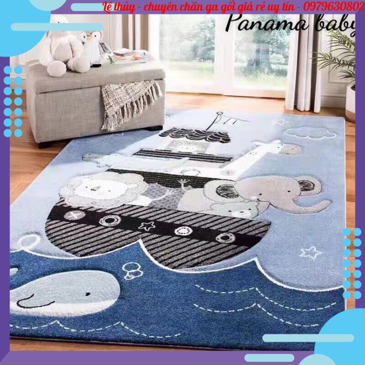 Thảm lông cừu PANAMA BABY 1m6x2m3, Thảm Lông tuyết sữa Mềm Mịn Chống Chơn Trượt