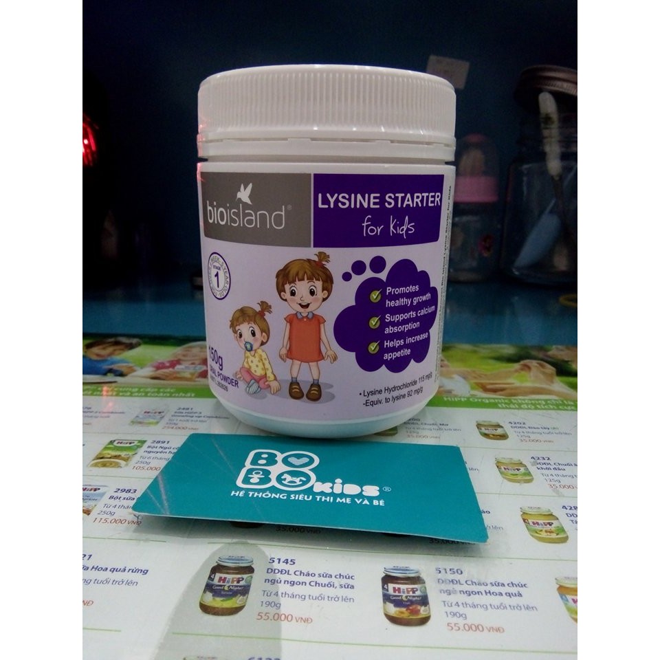 Bột tăng cân và chiều cao Lysine Bio Island (150g)
