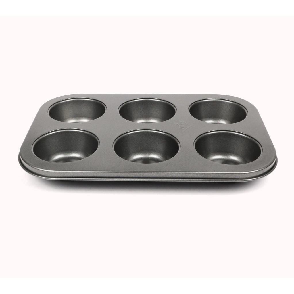 Khay nướng bánh Cupcake chống dính 6 lỗ & 12 Lỗ ,Nhập Khẩu