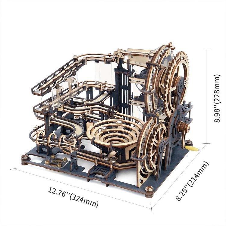 Mô Hình Gỗ 3D Lắp Ráp ROBOTIME ROKR Đường Trượt Bi Lăn Marble Night City LGA01