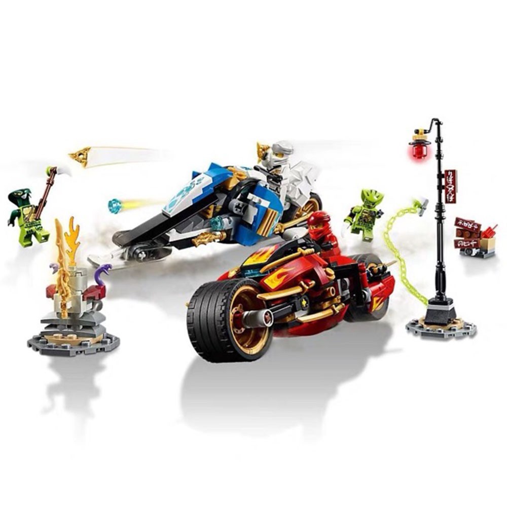 Đồ chơi xếp hình lắp ráp ninjago siêu xe Kai và Zane Lemoshop , đồ chơi trẻ em bằng nhựa ABS gồm 376 chi tiết 21161