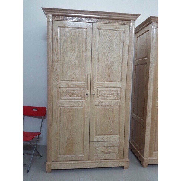 tủ áo 2 cánh gỗ sồi nga