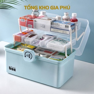 Hộp đựng thuốc gia đình 3 tầng , hộp đựng thuốc mini cho gia đình