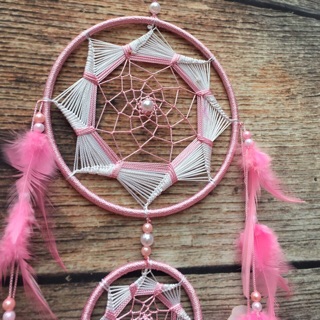 Dreamcatcher 2 tầng - Màu hồng