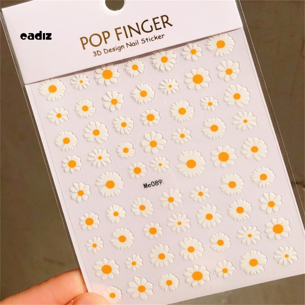 Miếng Dán Trang Trí Móng Tay Họa Tiết Hoa Nhiều Màu Sắc Thời Trang Mùa Hè Dành Cho Nữ