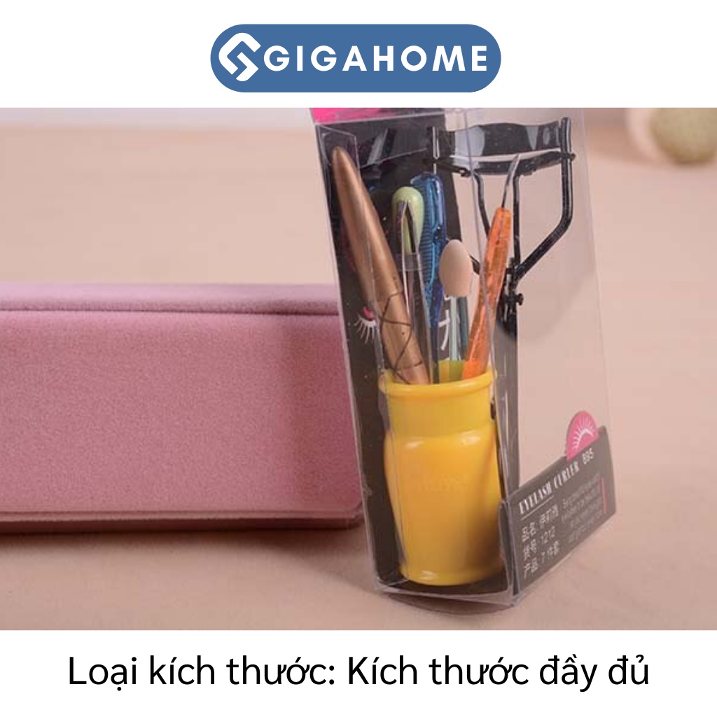 Bộ 7 Món Trang Điểm Mắt GIGAHOME Gồm Mascara, Kẹp Bấm Mi, Cọ Tán, Lược, Chì Kẻ Mày... 9609