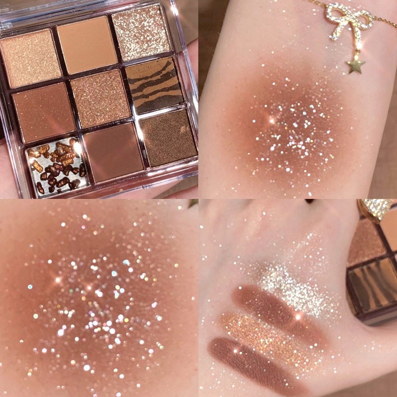 Bảng phấn mắt BEAUTY GLAZED 2022 9 tông màu lì chống nước lâu trôi