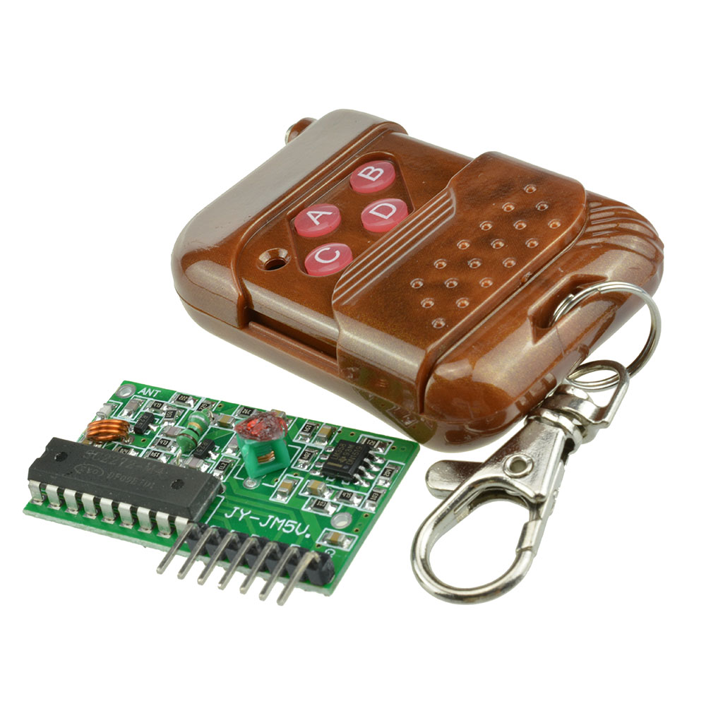 DIYMORE Chìa khóa điện tử điều khiển từ xa không dây 2262/2272 4 kênh 4 nút ABCD 433mHz RF 4CH Pro