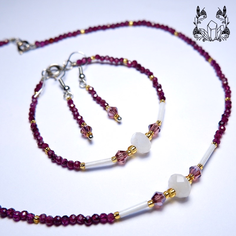 LITTLE RED :set vòng cổ, vòng tay,hoa tai,thiên nhiên,chocker,thiết kế