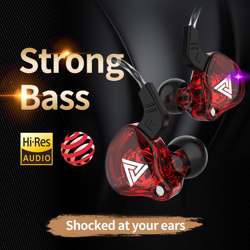 QKZ AK6 Earphone 3.5mm Wired Control In Ear Sports Headphone With Mic Bass Hifi Stereo Gaming Headphones