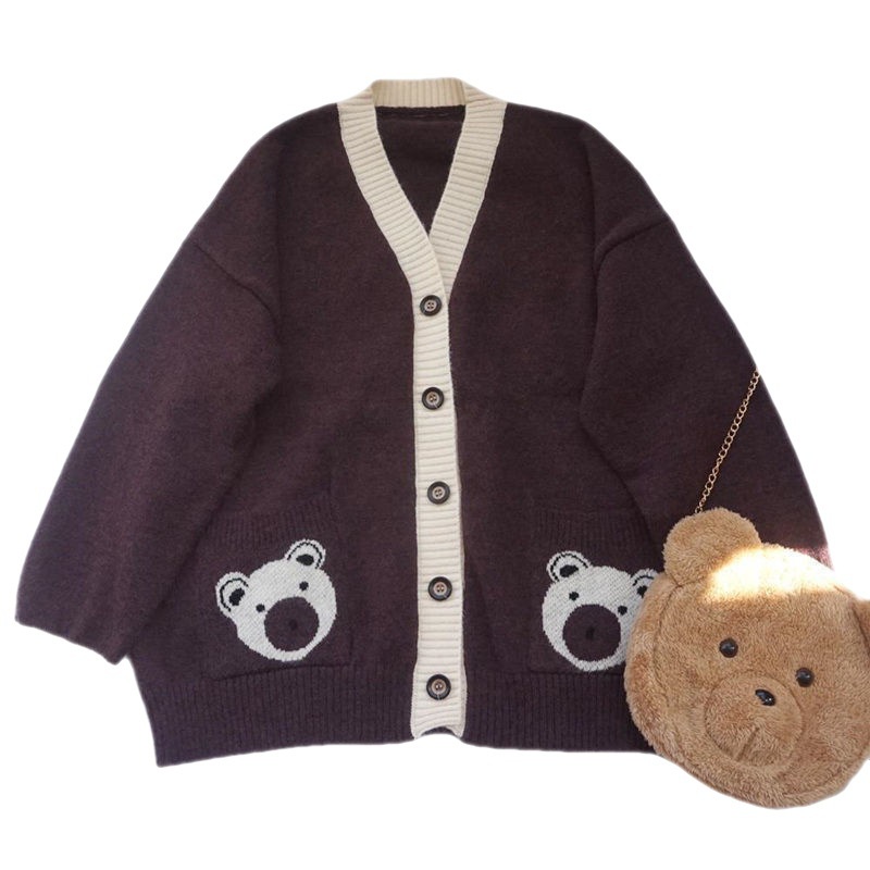 Áo Cardigan Len Túi Gấu TITTO CLOSET