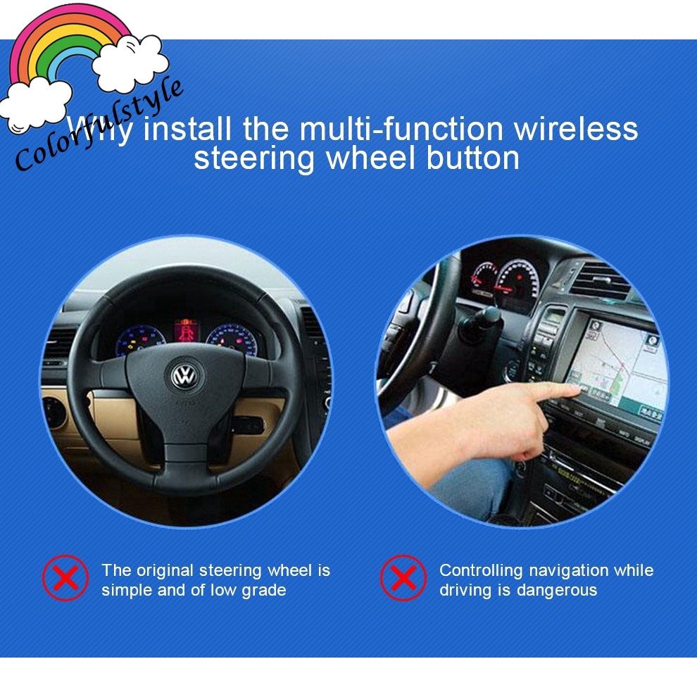 Car steering wheel remote controls 2 DIN DVD player universal wireless control