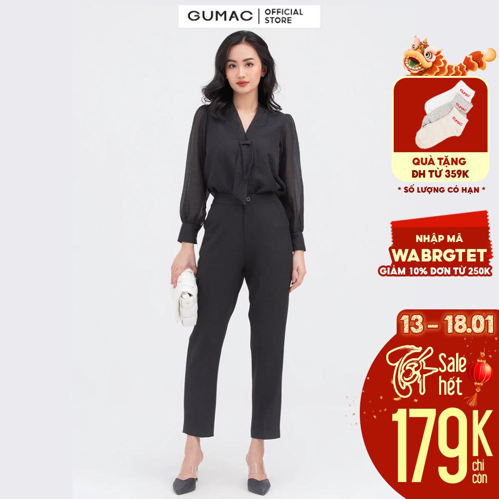 Quần tây nữ GUMAC công sở dáng basic nhiều màu QB856
