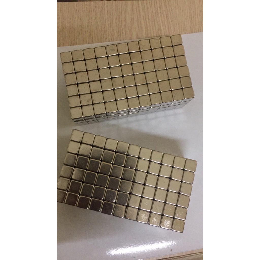 Nam châm viên trắng 10x10x10mm , nam châm đất hiếm hình vuông