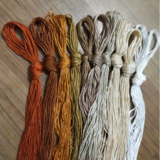 Set 10 màu chỉ thêu theo tông ấm