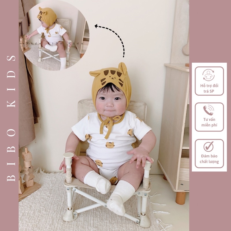 Body Hổ Con Ngắn Tay Hot Trend Mùa Hè 2022 Cho Bé Trai/Bé Gái 4-14kg