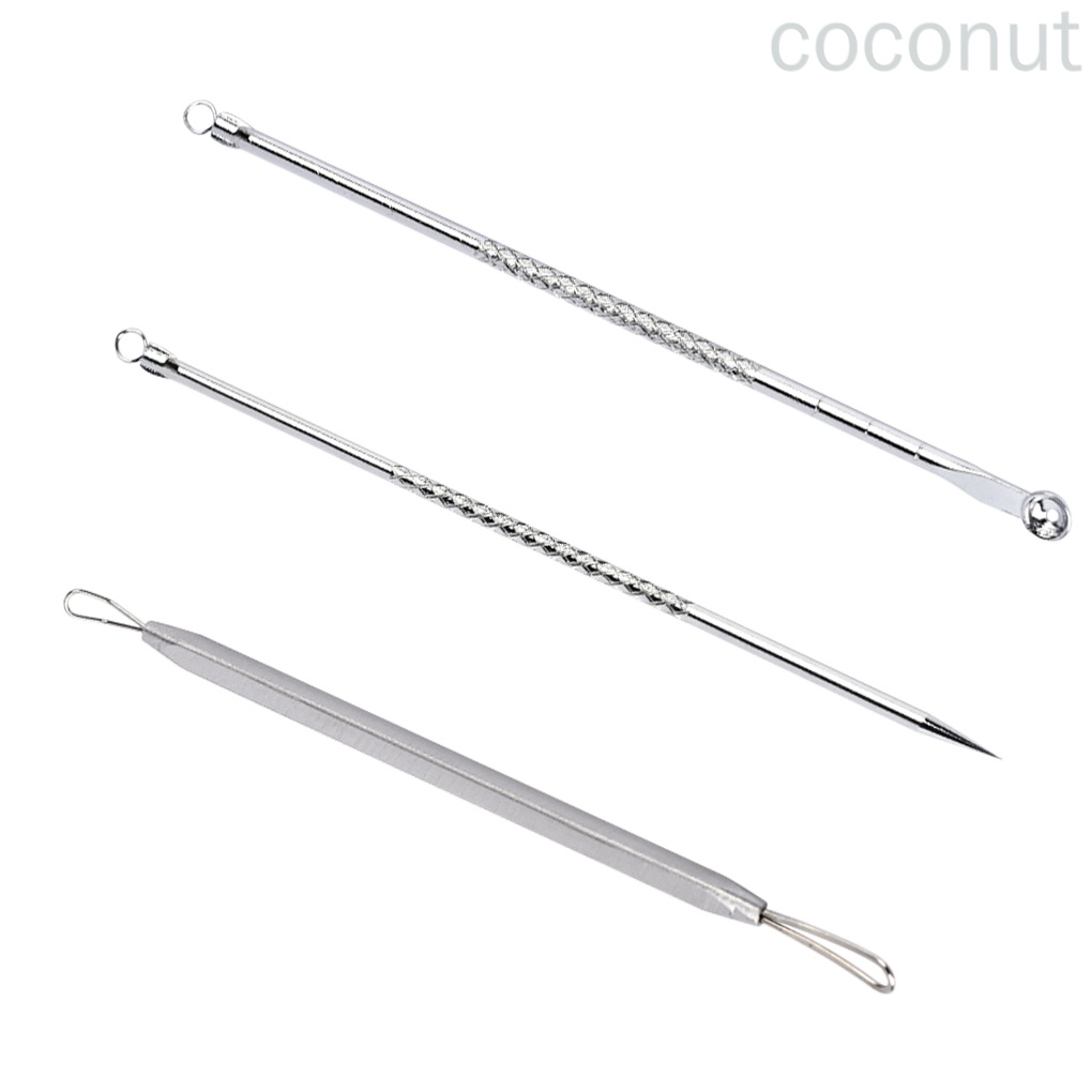 3 Dụng cụ nặn mụn đầu đen bằng thép không gỉ sử dụng tiện lợi