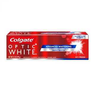 Kem đánh trắng răng Colgate Optic White Advanced Whitening Icy Fresh 141g