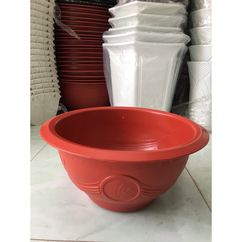 Chậu nhựa vuông, Chậu Nuôi Cá, trông sen, Trồng thủy canh Có van thoát nước size lớn 36cm