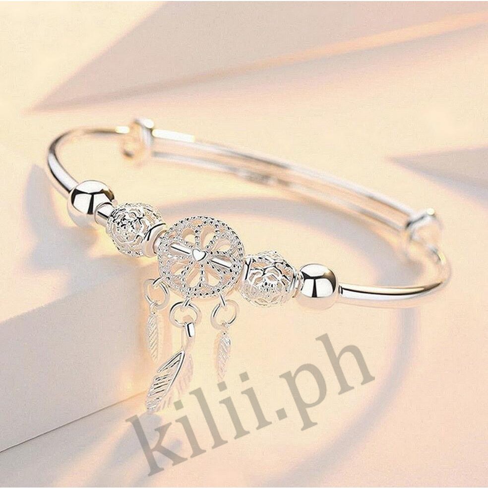 Vòng Tay Mạ Bạc 925 Mặt Dream Catcher Thời Trang Cho Nữ